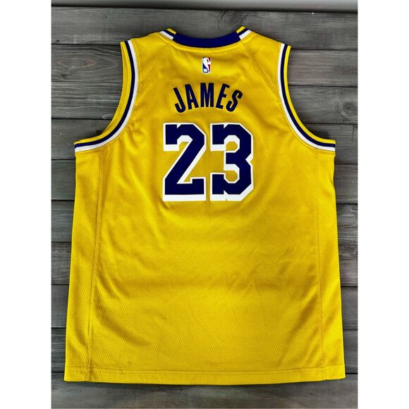 Nike Men's Los Angeles Lakers Lebron James Icon Edition Swingman Jersey Size Lar - Picture 4 of 12